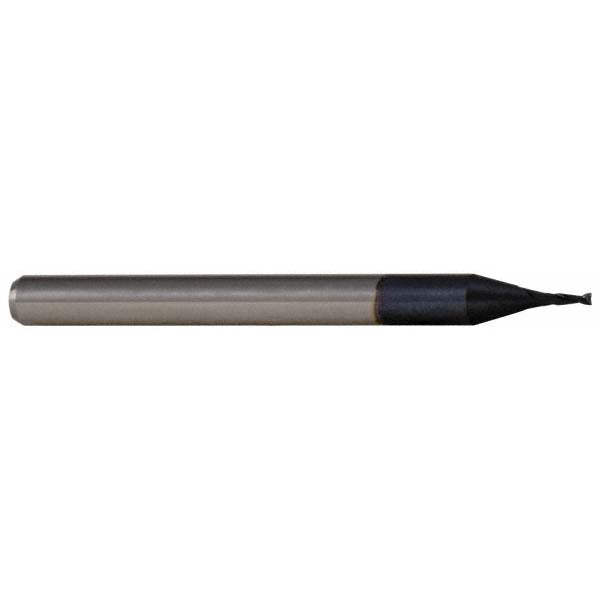 0.0250" 2-Flute Solid Carbide Corner Radius End Mill, AlTiN - Accupro 12463106