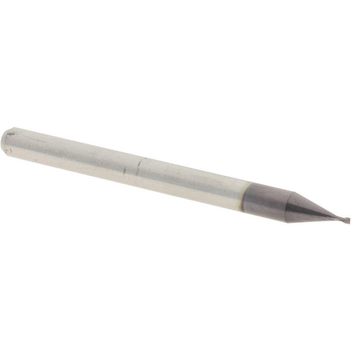 0.0250" 2-Flute Solid Carbide Square End Mill, AlTiN - Accupro 12464378