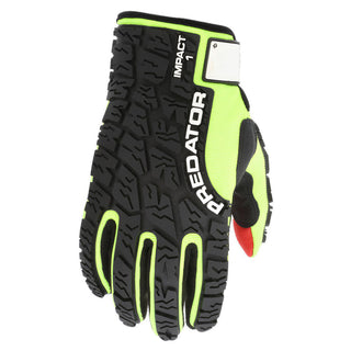 X-Large Black; Lime Green Spandex Impact Gloves - MCR Safety PD2901XL