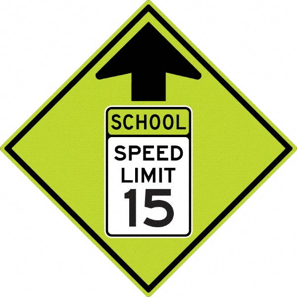 School Speed Limit 15 Sign - AccuformNMC TM606DG