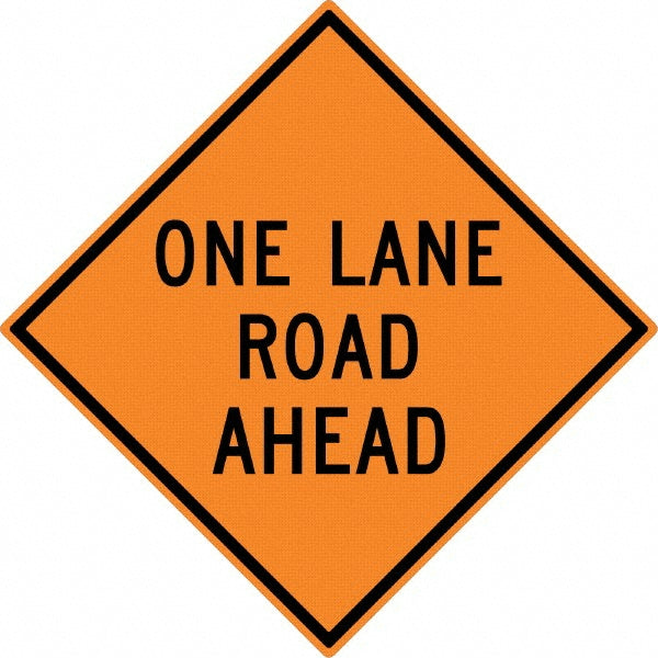 One Lane Road Ahead Sign - AccuformNMC TM178K