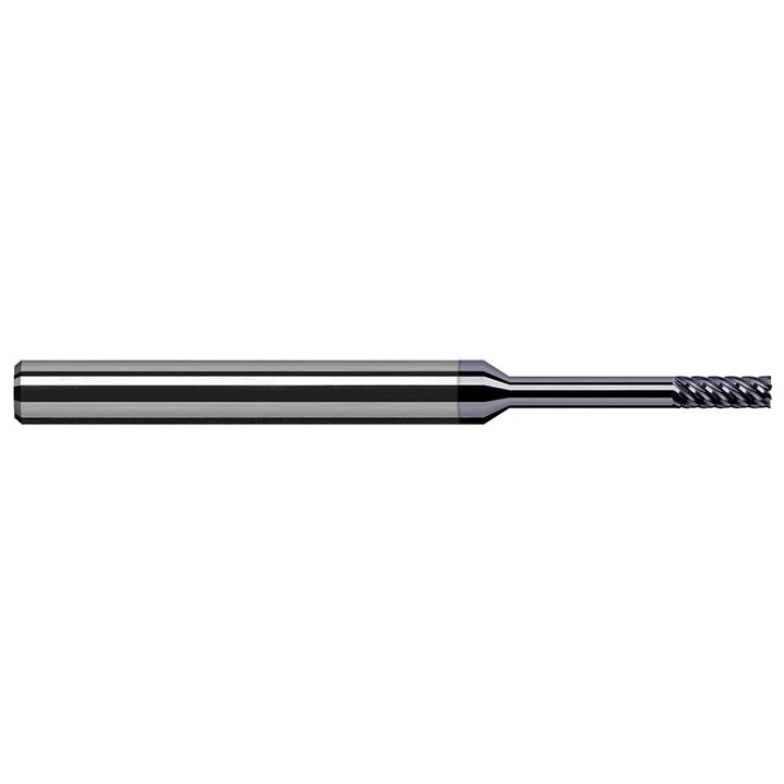 0.0250" 4-Flute Solid Carbide Square End Mill, AlTiN - Harvey Tool 962125-C6