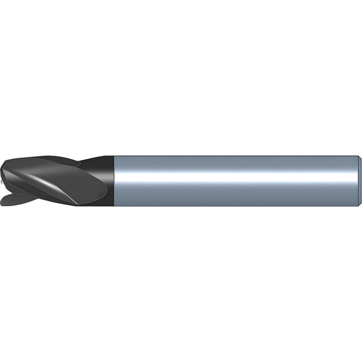 3-Flute Solid Carbide Corner Radius & Corner Chamfer End Mill, TiN - Kennametal 6146893