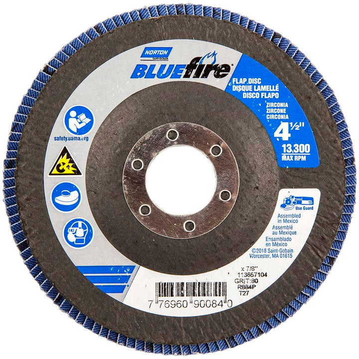 4-1/2" 80-Grit Zirconia Alumina Disc - Norton 77696090084