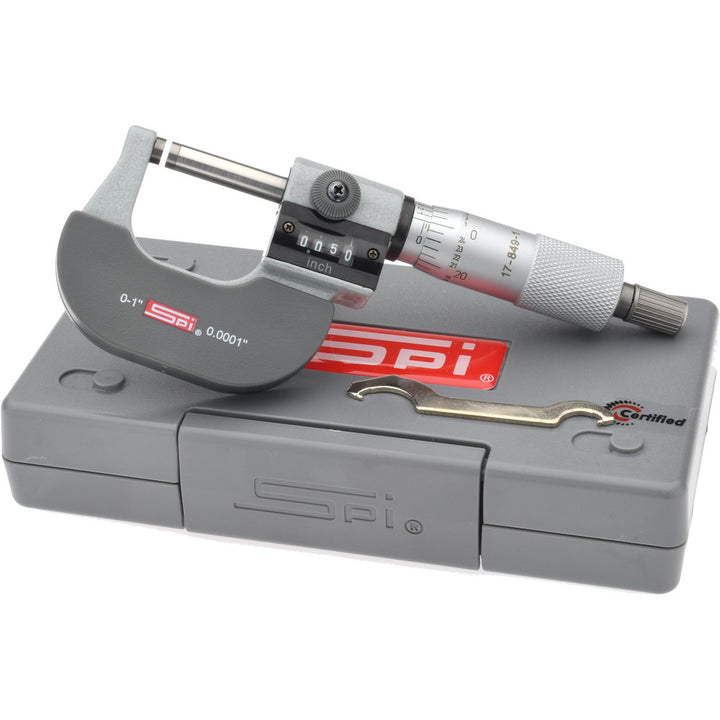 1.0000" Micrometer, 0.000100" accuracy - SPI CMS160809150