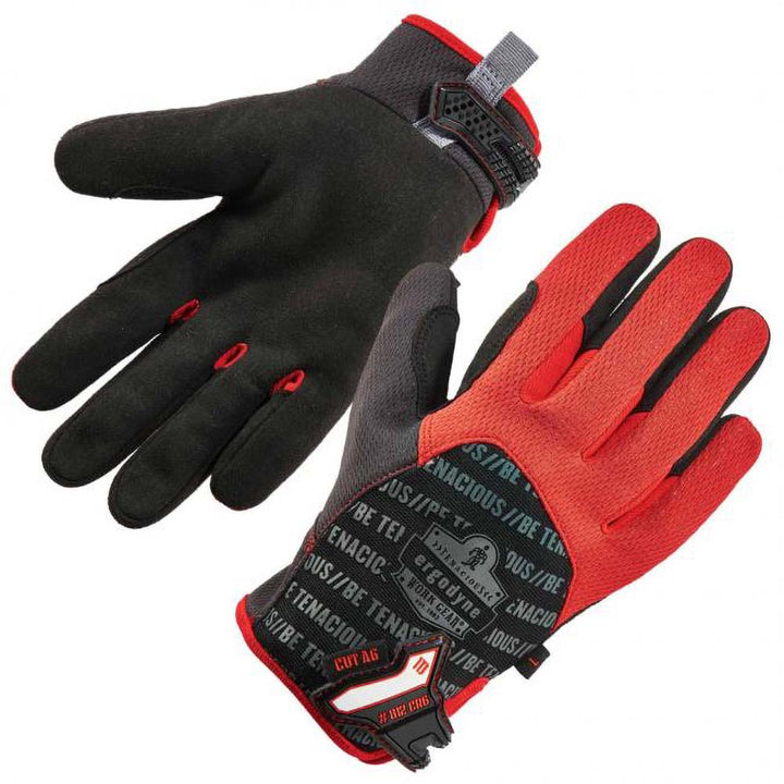 2X-Large Black; Red Synthetic Leather Cut, Puncture & Abrasion-Resistant Gloves - Ergodyne 17926