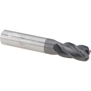 1/2" 4-Flute Solid Carbide Corner Radius End Mill, AlCrN - Supermill 5253354
