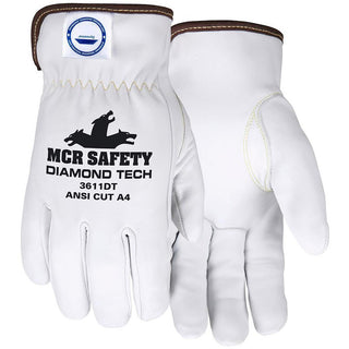 X-Large White Goatskin Cut & Puncture-Resistant Gloves - MCR Safety 3611DTXL