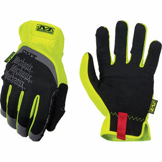 Large Yellow; Black; Gray Leather Cut-Resistant Gloves - Mechanix Wear SFF-C91-010