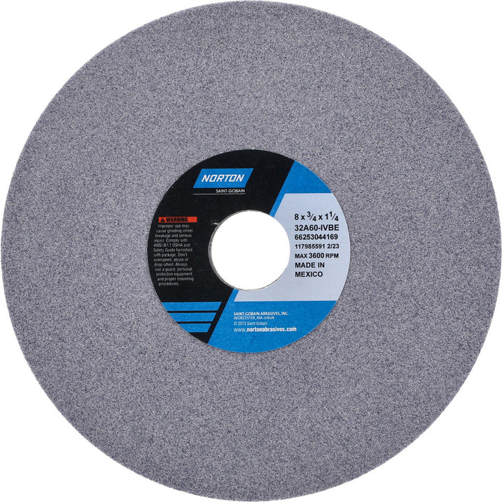 8 x 3/4" 60-Grit Aluminum Oxide Grinding & Cutoff Wheel - Norton 66253044169