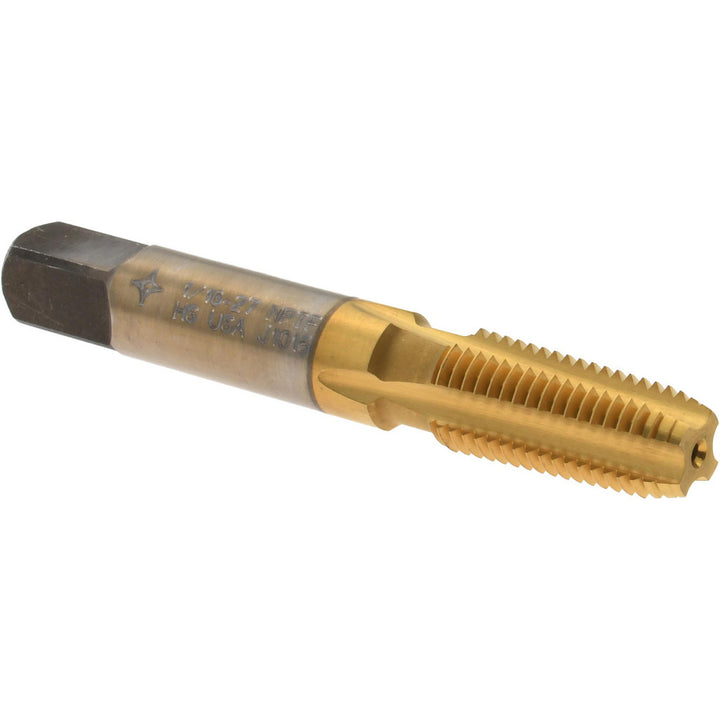1/16-27 NPTF High-Speed Steel Tap, TiN - Cleveland C55680