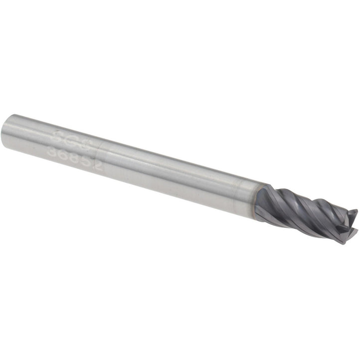 3/16" 4-Flute Solid Carbide Corner Radius End Mill, TX - SGS 36852