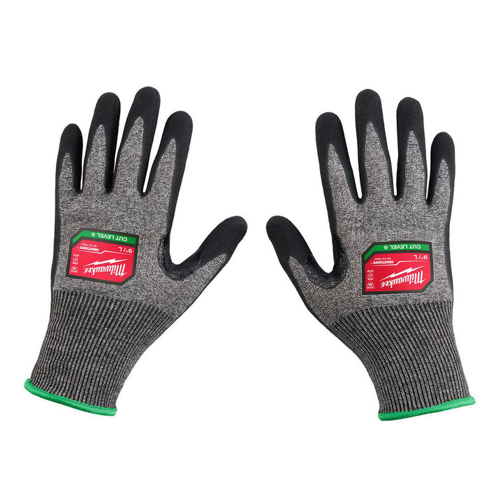 Large Black; Gray HPPE Blend; Nylon Cut & Puncture-Resistant Gloves - Milwaukee Tool 48-73-7002