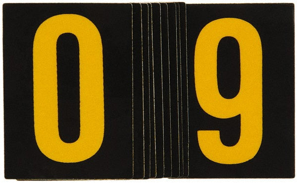 0 to 9 Label - STRANCO RUM5PK-100-0-9