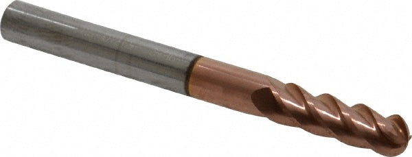 3/16" 4-Flute Solid Carbide Ball End Mill, TiCN - ProMax 116-01212