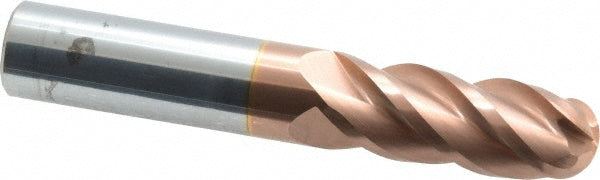 1/2" 4-Flute Solid Carbide Ball End Mill, TiCN - ProMax 116-03212