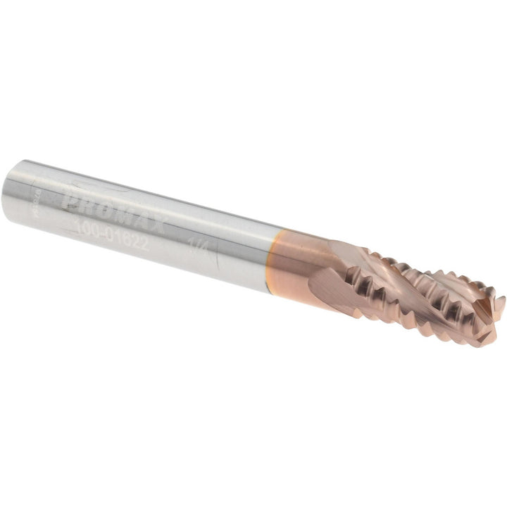 0.25" 4-Flute Solid Carbide Roughing End Mill, TiCN - ProMax 100-01622