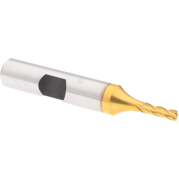 1/8" 4-Flute Cobalt Square End Mill, TiN - Hertel E4039008
