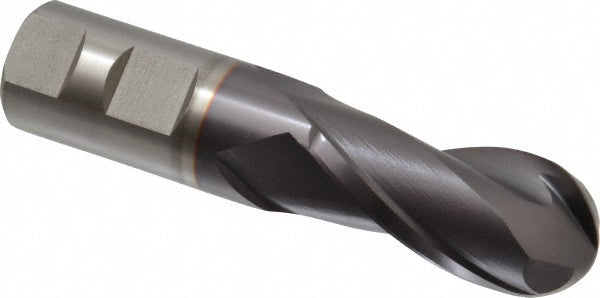 1" 2-Flute Cobalt Ball End Mill, TiCN - Hertel E711006402