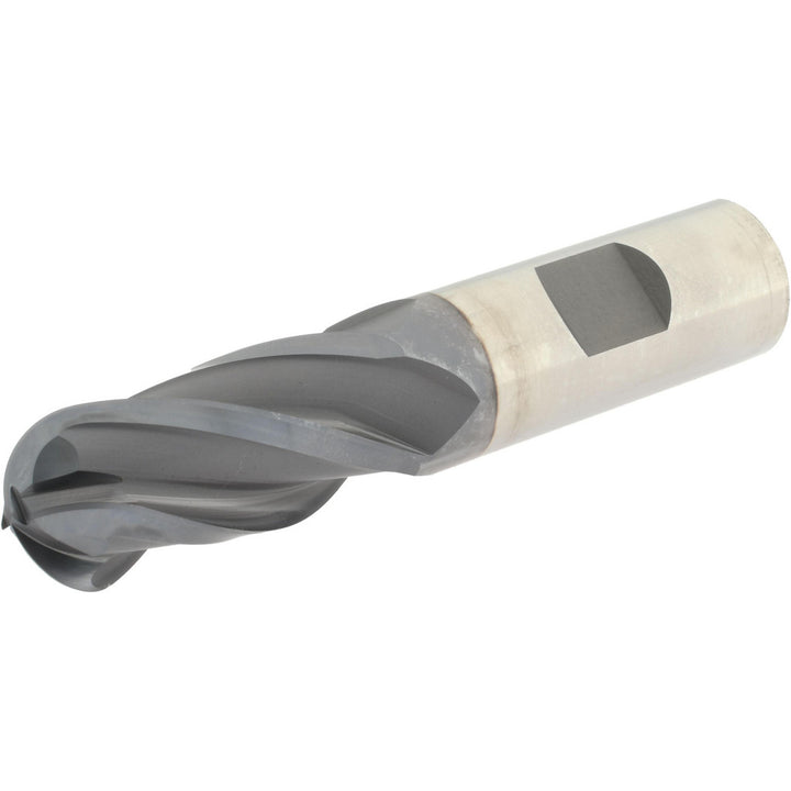 3/4" 4-Flute Cobalt Ball End Mill, TiCN - Hertel E7020048