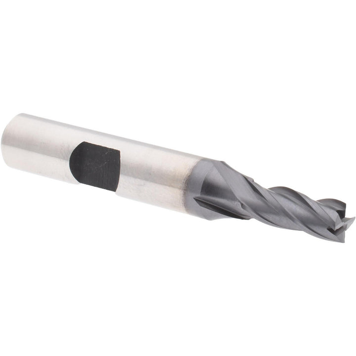 1/4" 4-Flute Cobalt Square End Mill, TiCN - Hertel E7039016