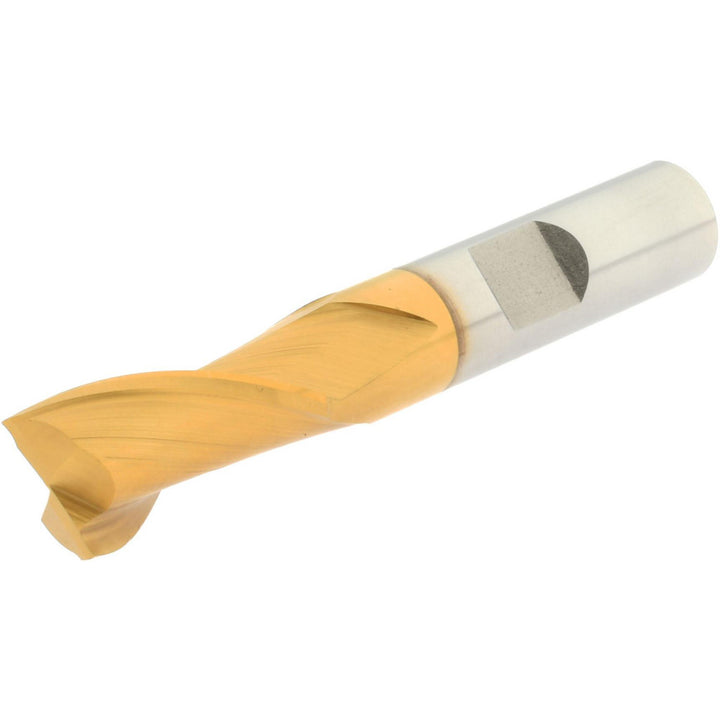 7/16" 2-Flute Cobalt Square End Mill, TiN - Hertel E4030028