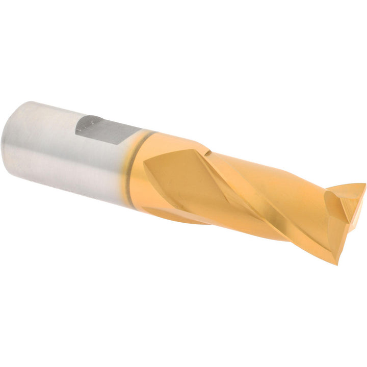 3/4" 2-Flute Cobalt Square End Mill, TiN - Hertel E4030048