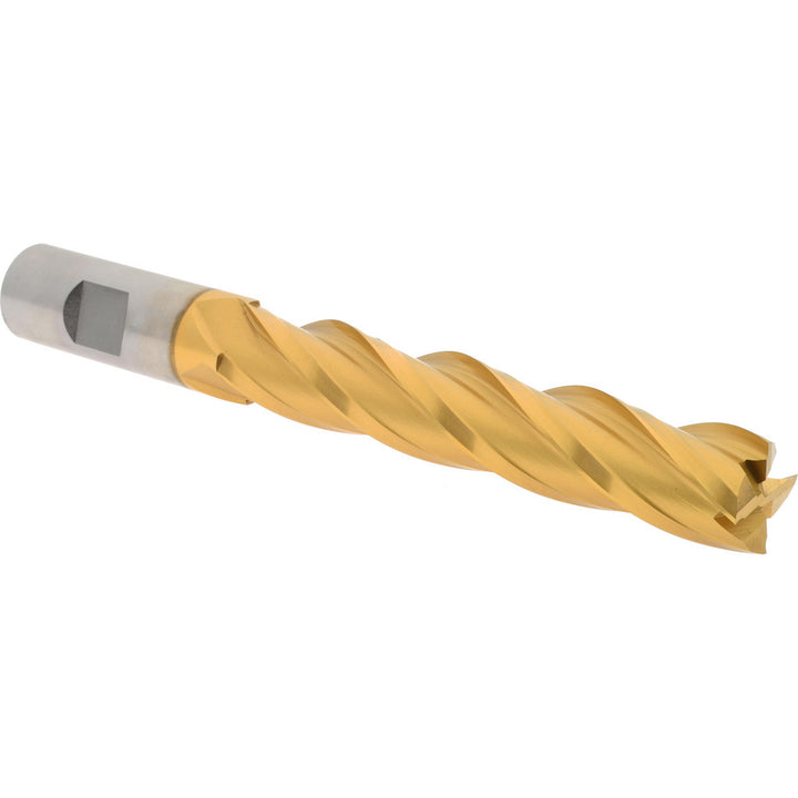 3/4" 4-Flute Cobalt Square End Mill, TiN - Hertel E4041048