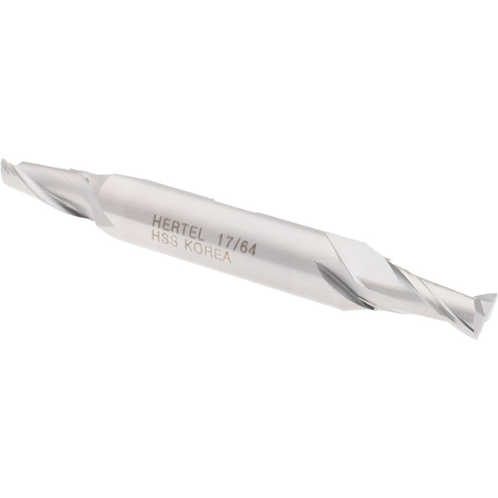 17/64" 2-Flute High Speed Steel Square End Mill - Hertel E1050017