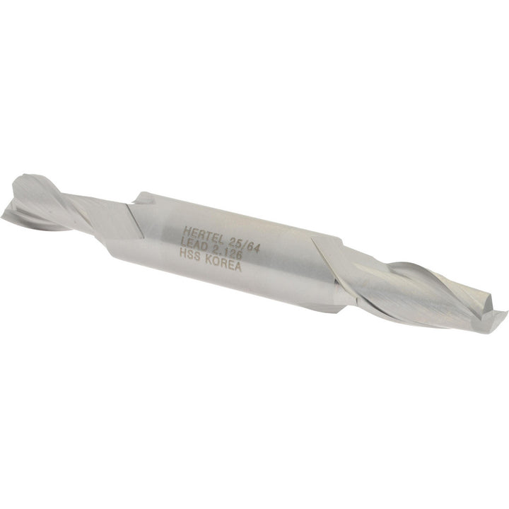 25/64" 2-Flute High Speed Steel Square End Mill - Hertel E1050025