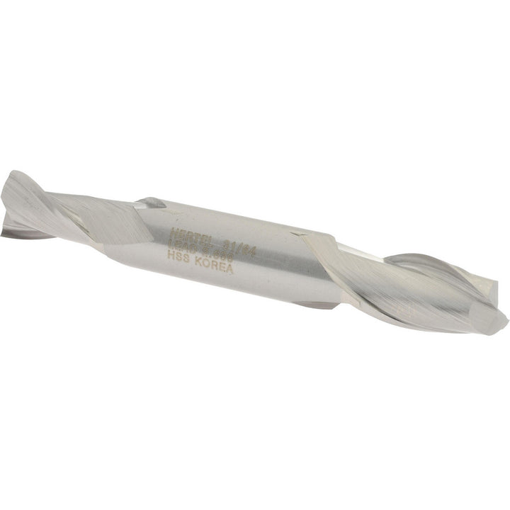 31/64" 2-Flute High Speed Steel Square End Mill - Hertel E1050031