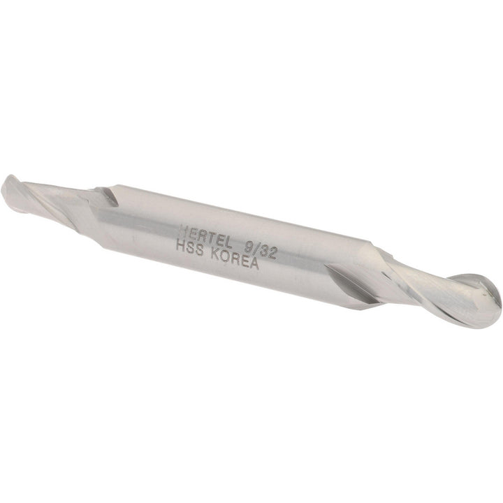 9/32" 2-Flute High Speed Steel Ball End Mill - Hertel E211201801