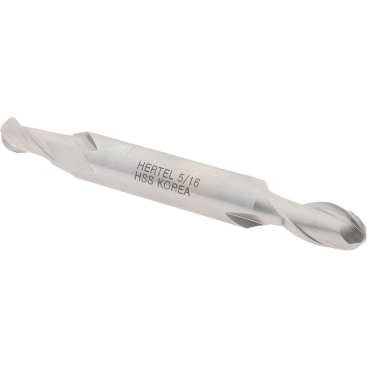 5/16" 2-Flute High Speed Steel Ball End Mill - Hertel E211202001
