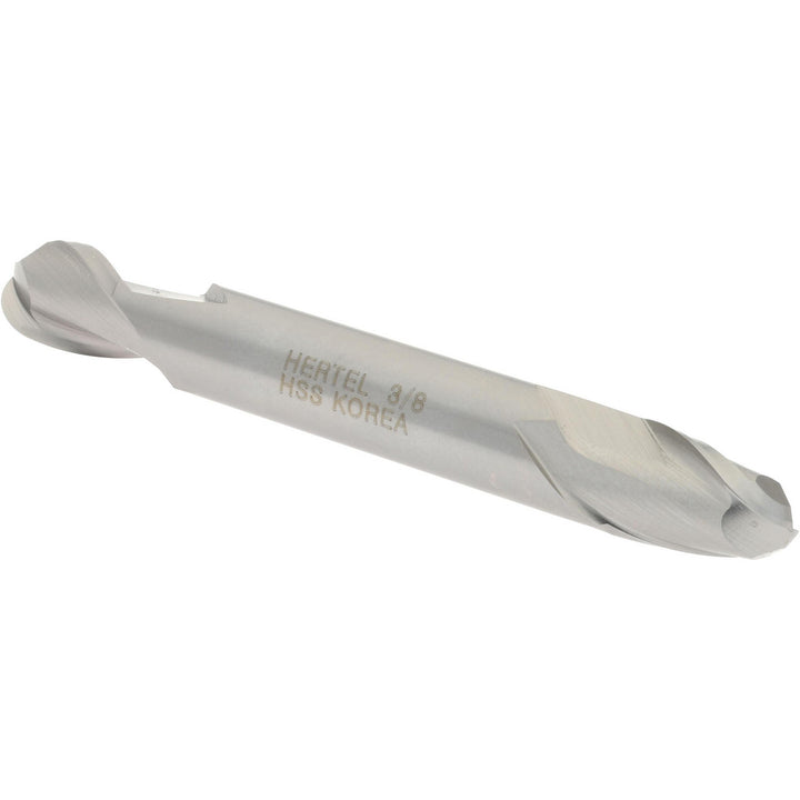 3/8" 2-Flute High Speed Steel Ball End Mill - Hertel E211202401