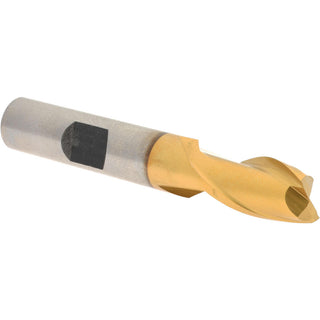 3/8" 2-Flute High Speed Steel Square End Mill, TiN - Hertel E803002402