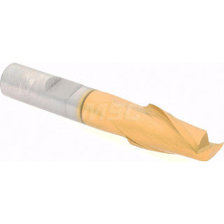 7/16" 2-Flute High Speed Steel Square End Mill, TiN - Hertel E8030028