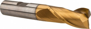3/4" 2-Flute High Speed Steel Square End Mill, TiN - Hertel E899921311