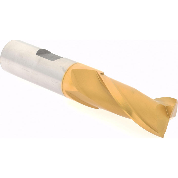 5/8" 2-Flute High Speed Steel Square End Mill, TiN - Hertel E8030040
