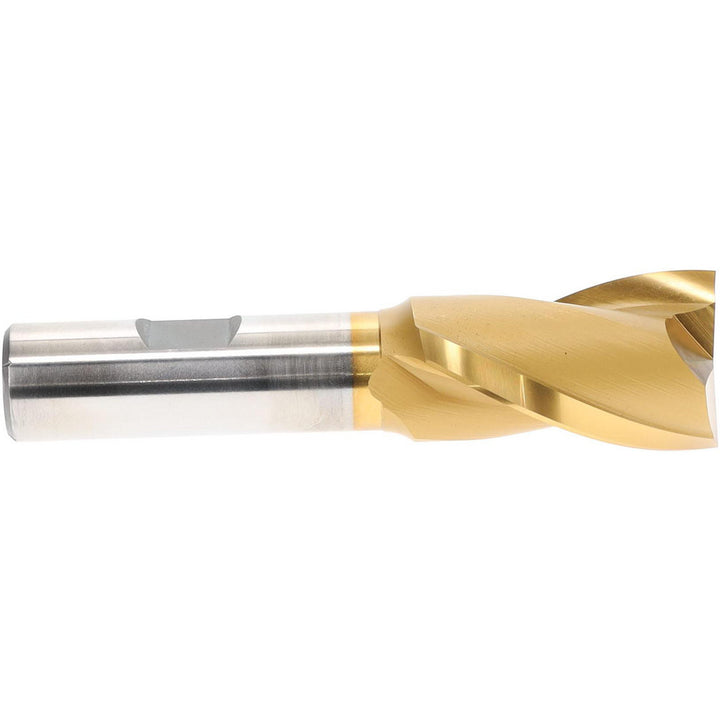 15/16" 2-Flute High Speed Steel Square End Mill, TiN - Hertel E8030953