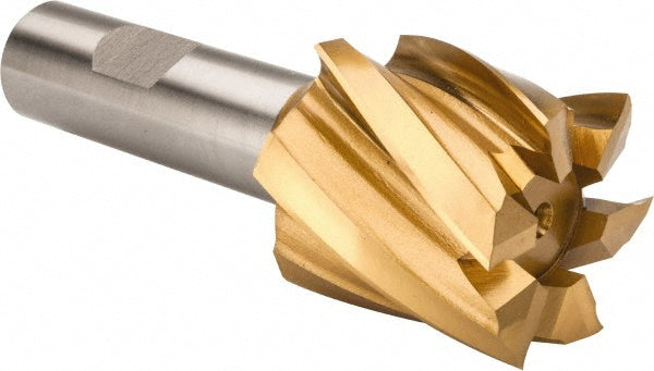 1-1/2" 6-Flute High Speed Steel Square End Mill, TiN - Hertel E803213202