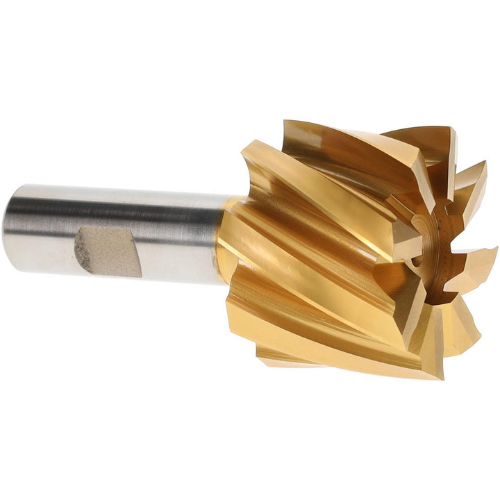 2" 8-Flute High Speed Steel Square End Mill, TiN - Hertel E899913327