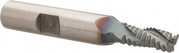 0.25" 3-Flute Cobalt Roughing End Mill, TiCN - Hertel 62851050