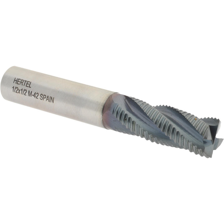 0.5000" 4-Flute Cobalt Single End Mill, TiCN - Hertel 41120734