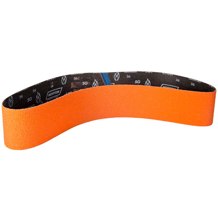2 x 48" 120-Grit Ceramic Alumina Belt - Norton 66261052520