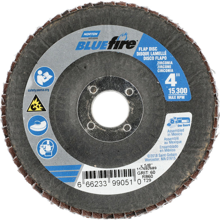 4" 60-Grit Zirconia Alumina Disc - Norton 66623399051