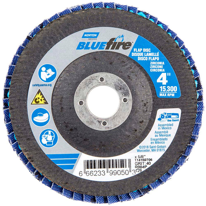 4" 40-Grit Zirconia Alumina Disc - Norton 66623399050