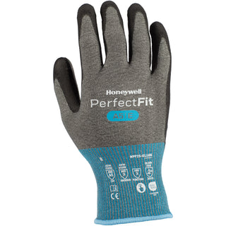 Small Gray; Black Carbon; Elastane; HPPE; Steel; Polyester; Polyurethane Cut, Puncture & Abrasion-Resistant Gloves - Honeywell NPF25-0118N-7