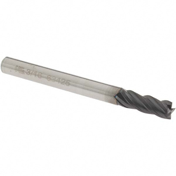 3/16" 4-Flute Solid Carbide Square End Mill, TiAlN - OSG VG441-1875