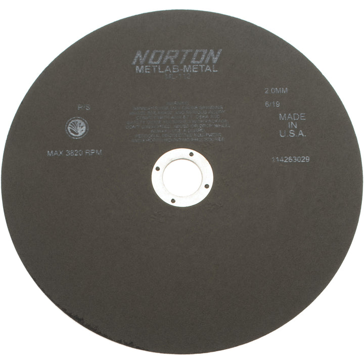 12" Aluminum Oxide Grinding & Cutoff Wheel - Norton 66253322151