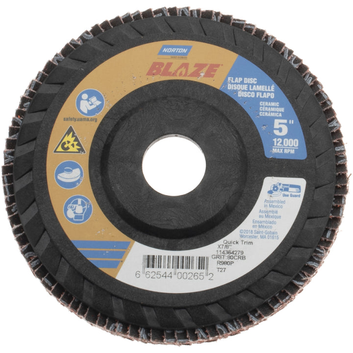 5" 80-Grit Ceramic Disc - Norton 66254400265